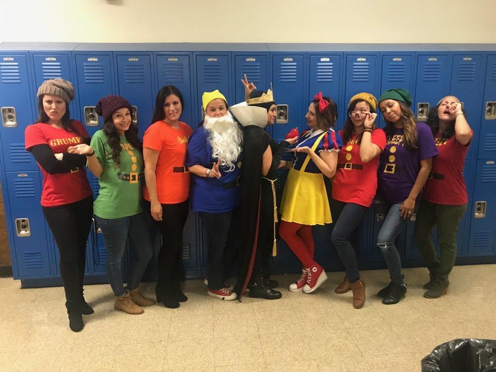 sixth grade teachers as Snow White and Dwarves